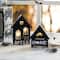 Glitzhome® 8"H Lighted Halloween Wooden House-shaped Table Decor Set